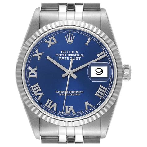 rolex datejust stahl römische zahlen glatte lünette|rolex lünette mit zifferblatt.